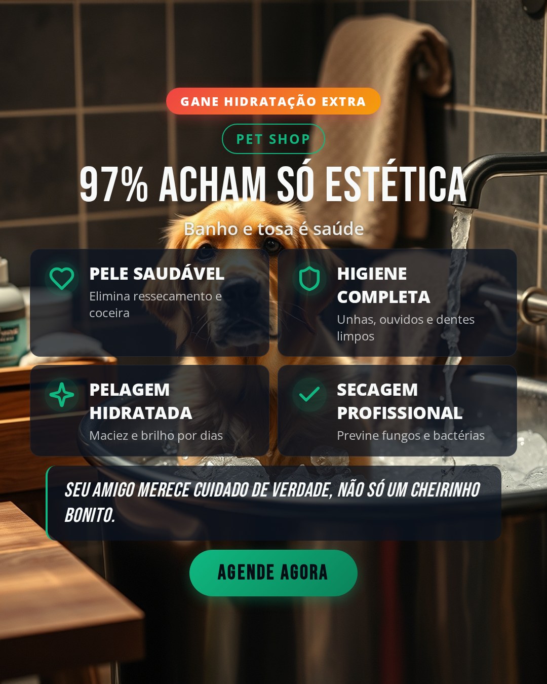 Post Instagram profissional gerado pelo Foca no Lead